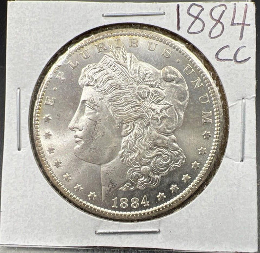 1884 CC $1 Morgan Silver Dollar Coin Choice BU UNC Uncirculated