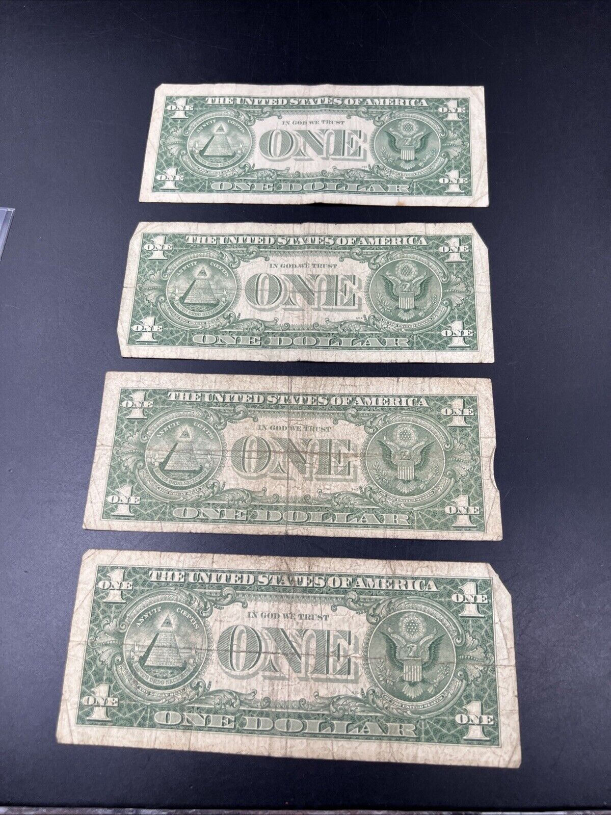 Lot of 4 1957 * Star Note $1 One Dollar Silver Certificate Replacement Bills CIR