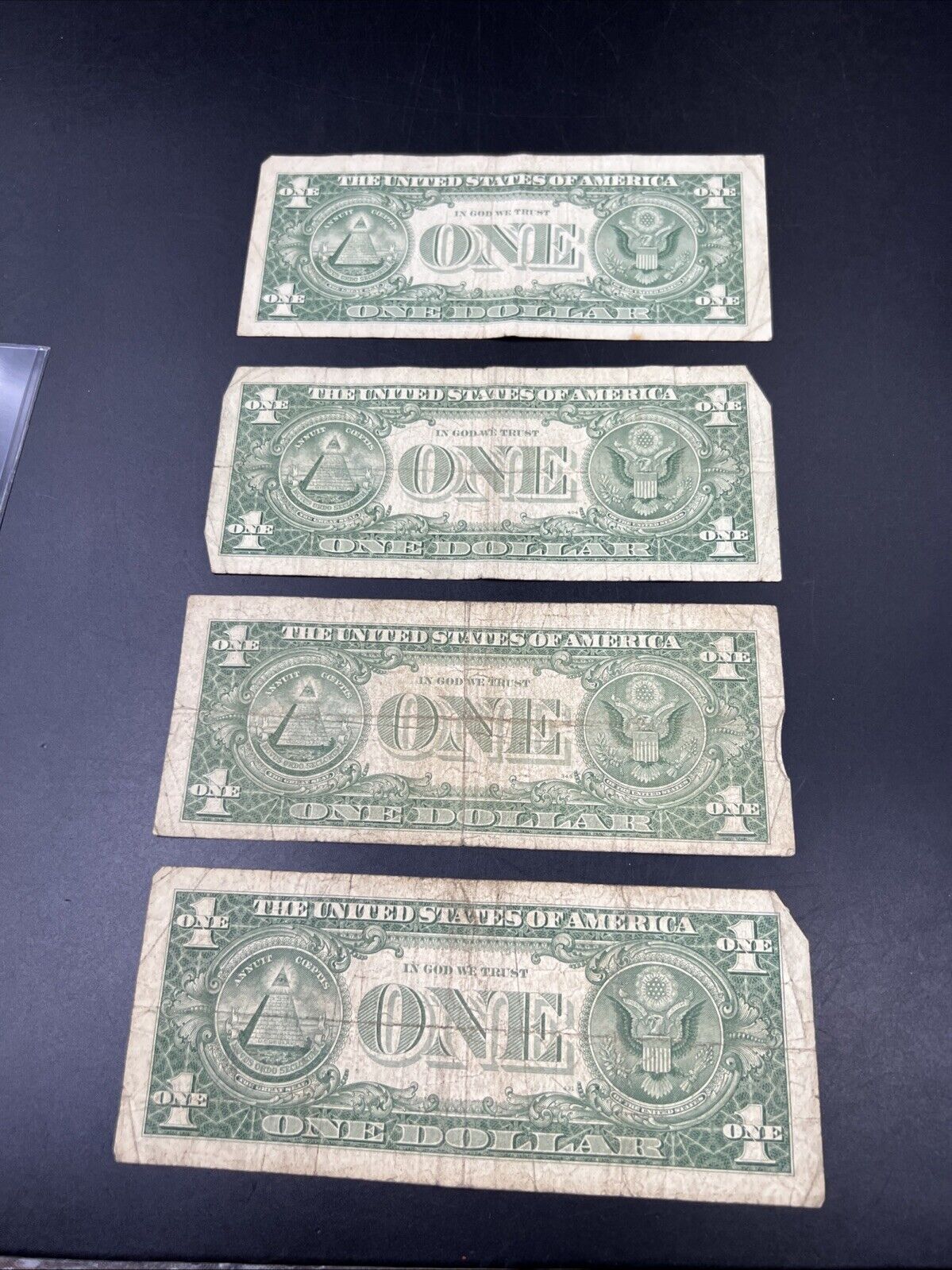 Lot of 4 1957 * Star Note $1 One Dollar Silver Certificate Replacement Bills CIR