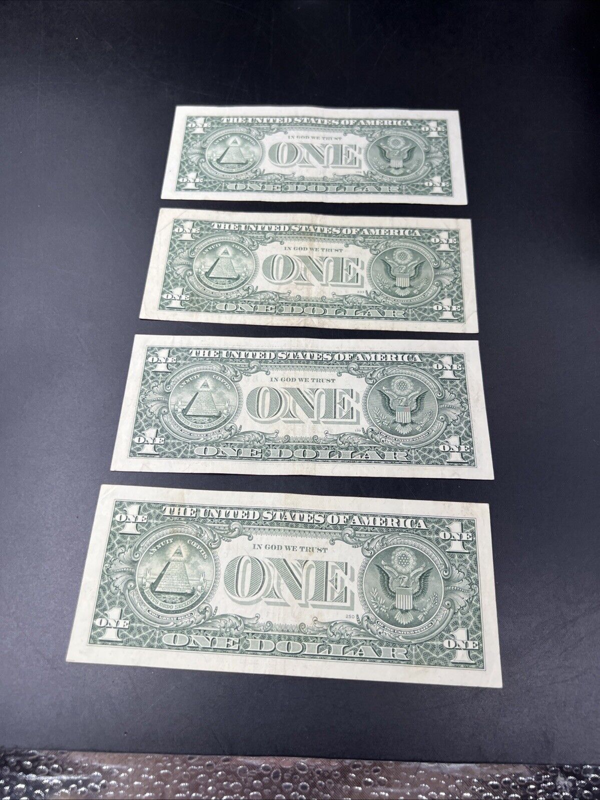 Lot of 4 1995 * Star $1 One Dollar FRN Federal Reserve Notes Circulated #591