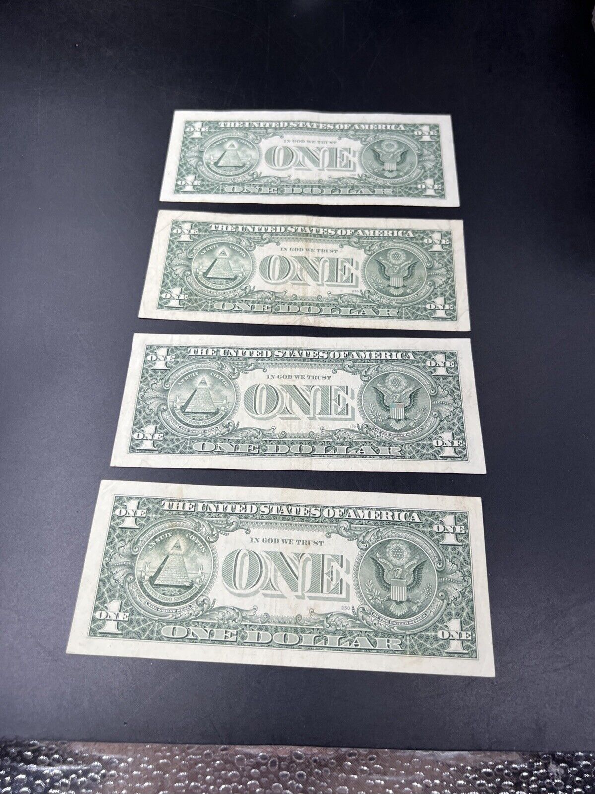 Lot of 4 1995 * Star $1 One Dollar FRN Federal Reserve Notes Circulated #591