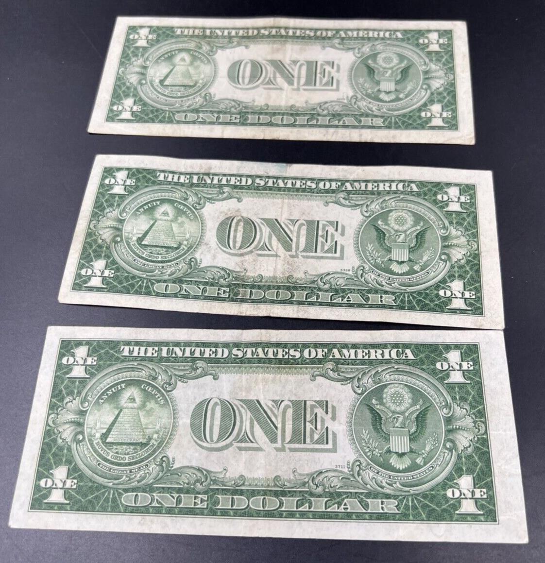 Lot of 3 1935 $1 One Dollar Blue Note Silver Certificates F / VF Conditions #272