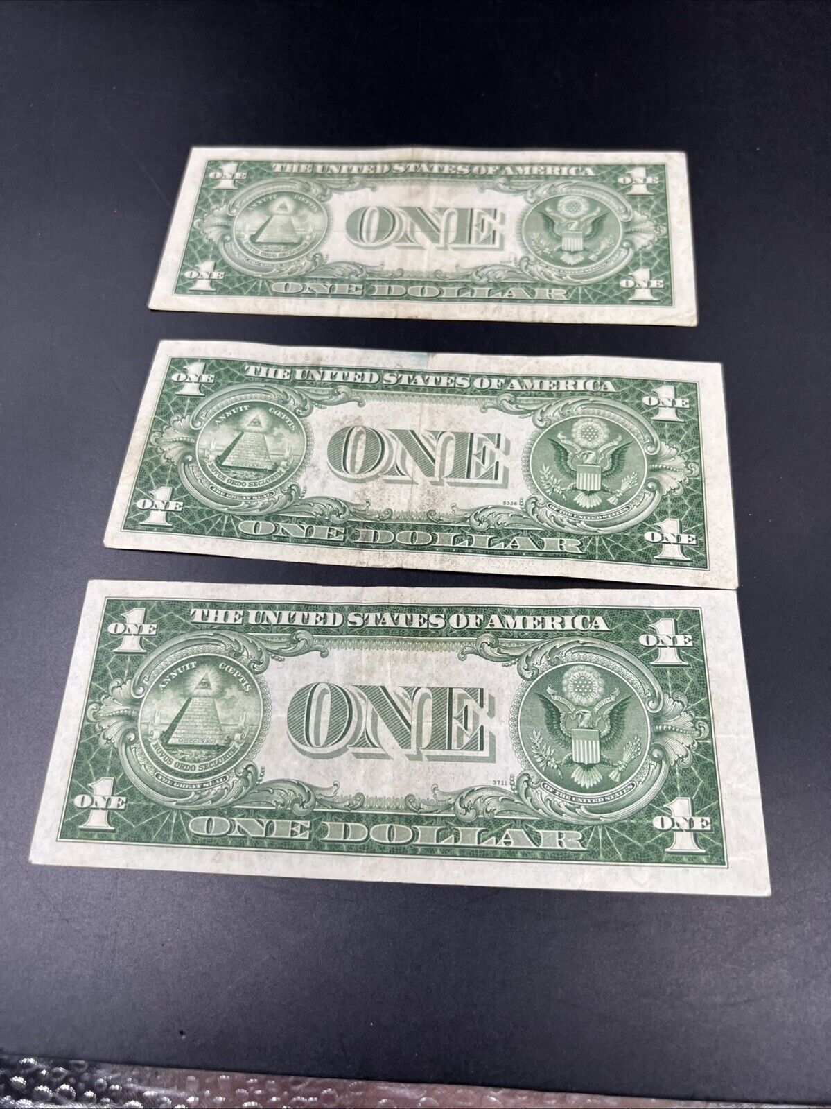 Lot of 3 1935 $1 One Dollar Blue Note Silver Certificates F / VF Conditions #272