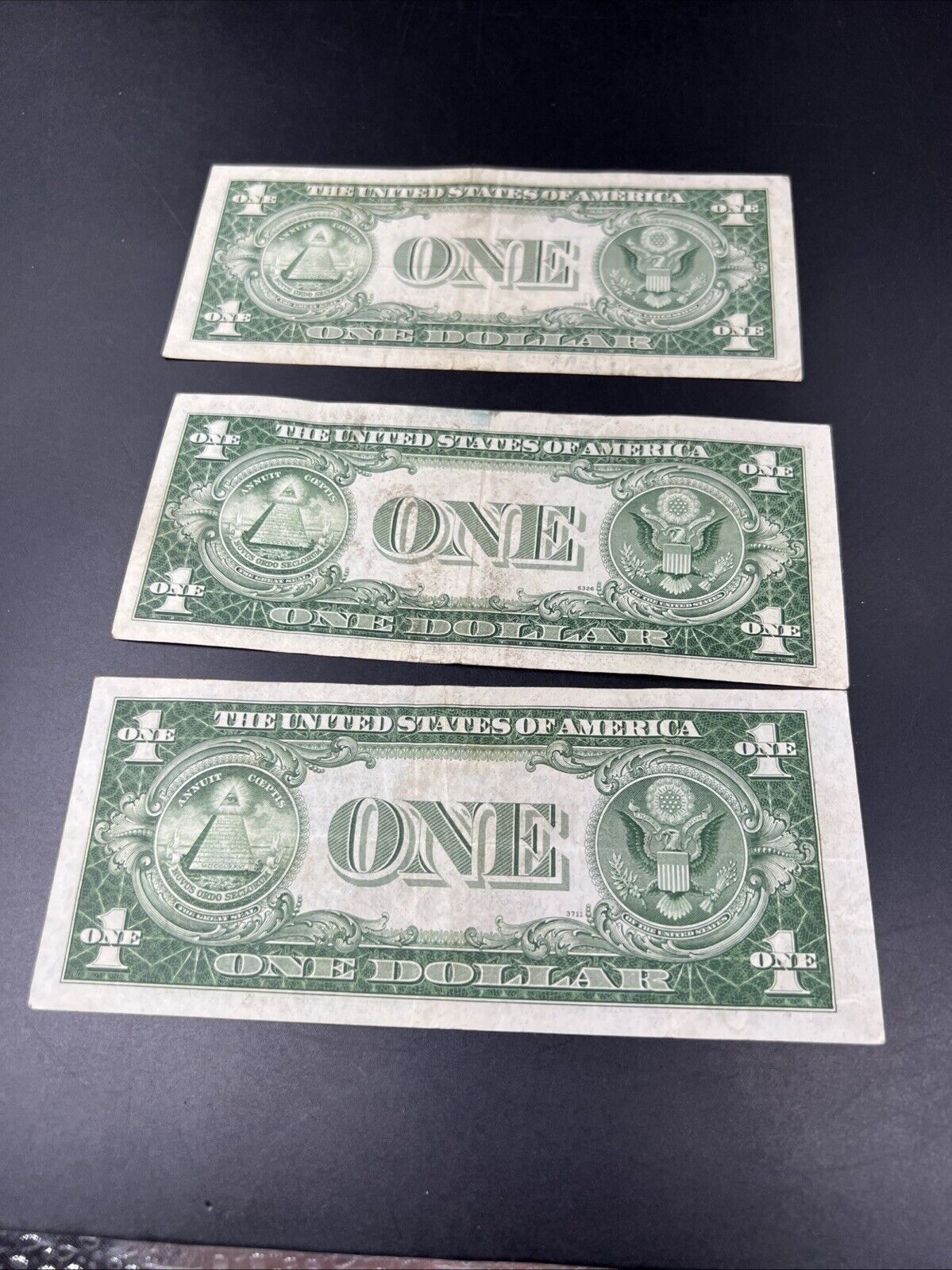 Lot of 3 1935 $1 One Dollar Blue Note Silver Certificates F / VF Conditions #272