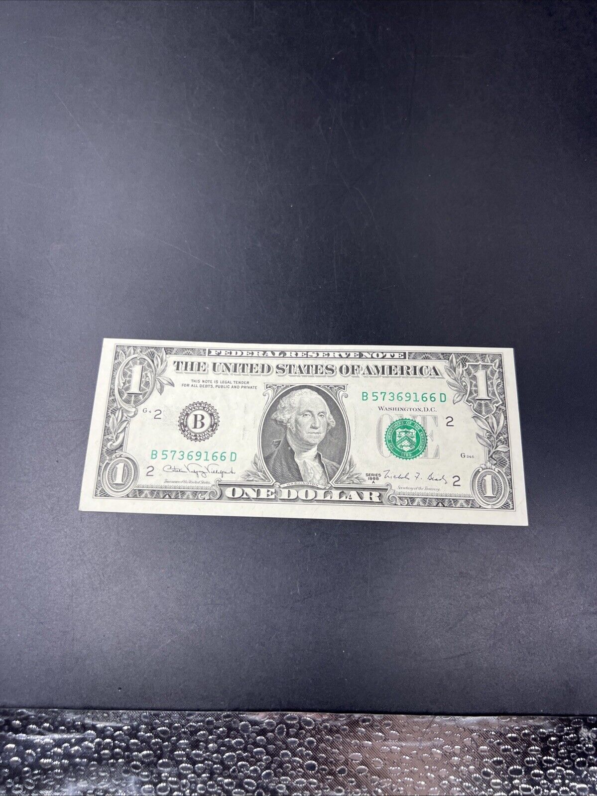 1988 A $1 One Dollar FRN Federal Reserve Note Uncirculated