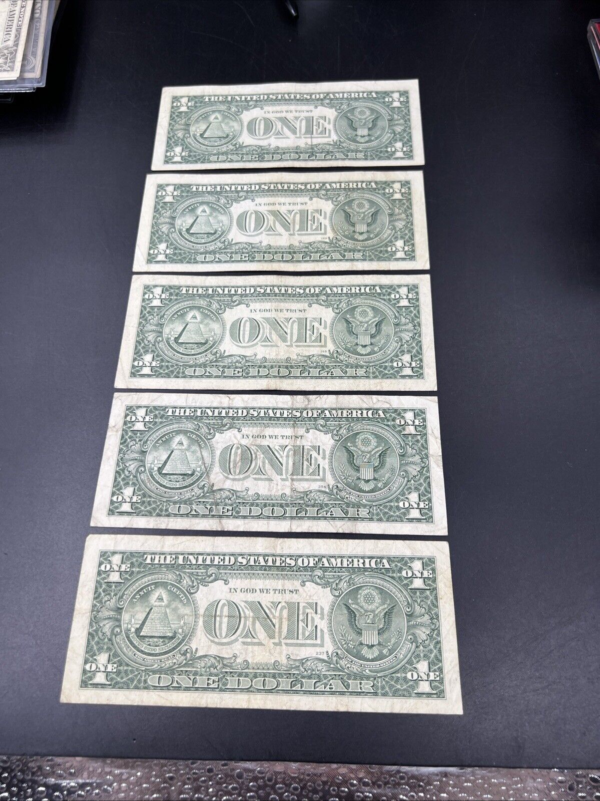 Lot of 5 1995 * Star $1 One Dollar FRN Federal Reserve Notes Circulated #747