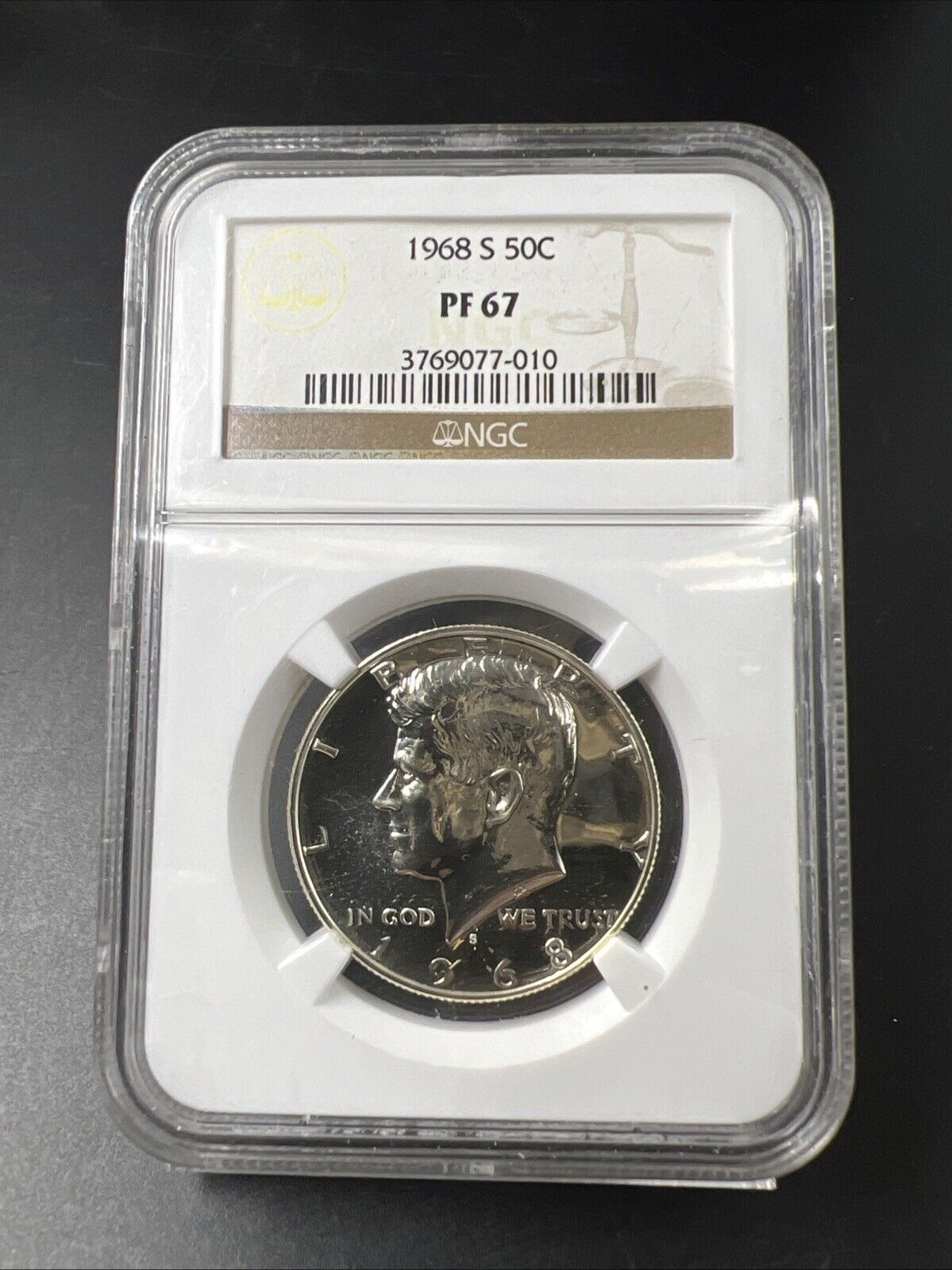 1968 S PF 67 Silver Kennedy Half Dollar 50¢ - NGC Gem Proof Certified