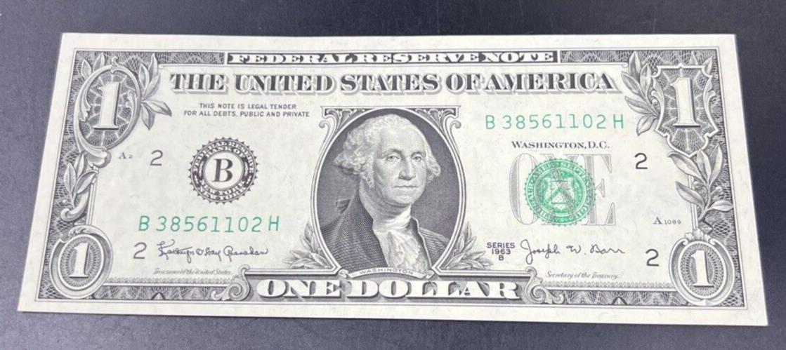 1988 A $1 One Dollar FRN Federal Reserve Note Uncirculated #102