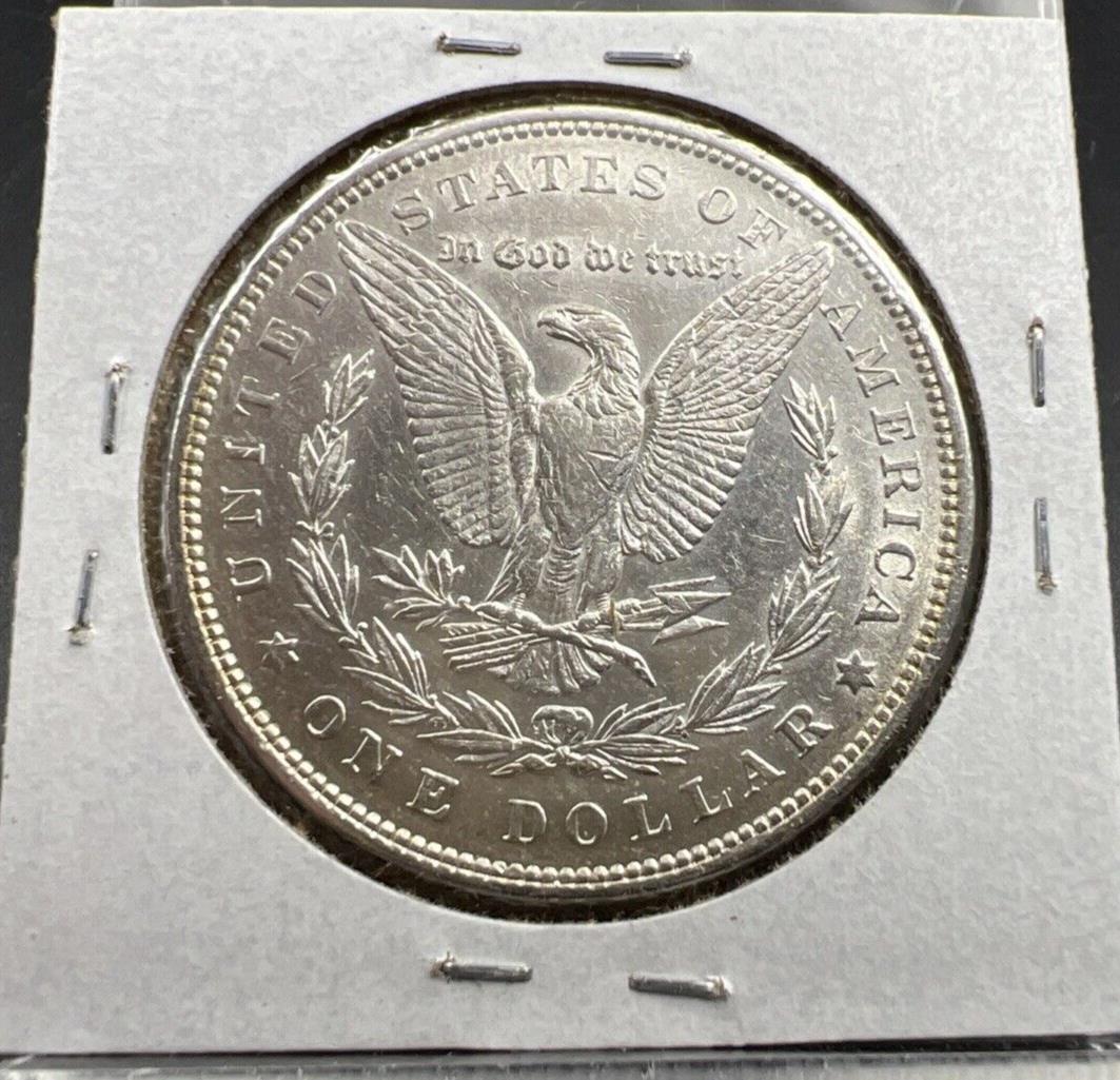 1878 P Morgan Silver Dollar Coin 7 TF Tail Feathers Reverse of 1979 Variety - AU