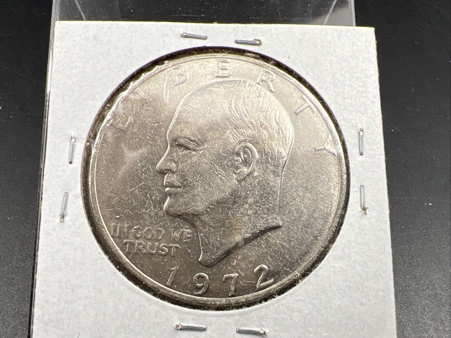 1972 Type 2 Variety $1 Eishenhower Clad Ike Dollar Coin XF EF Extra Fine Circ #A