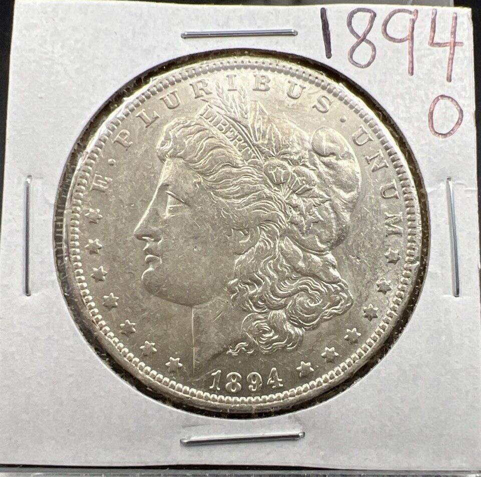 1894 O $1 Morgan Silver Dollar Coin AU About UNC Semi Key Date