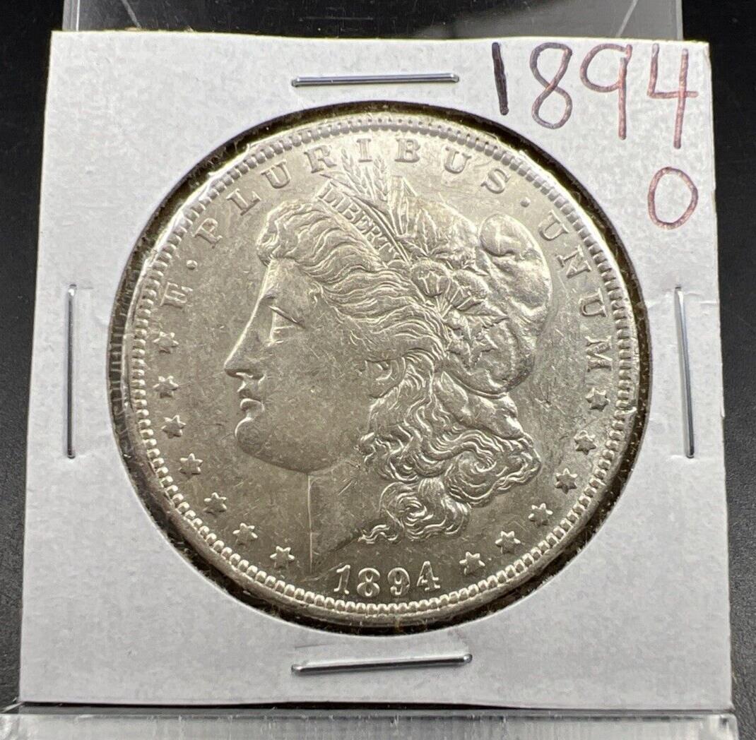 1894 O $1 Morgan Silver Dollar Coin AU About UNC Semi Key Date