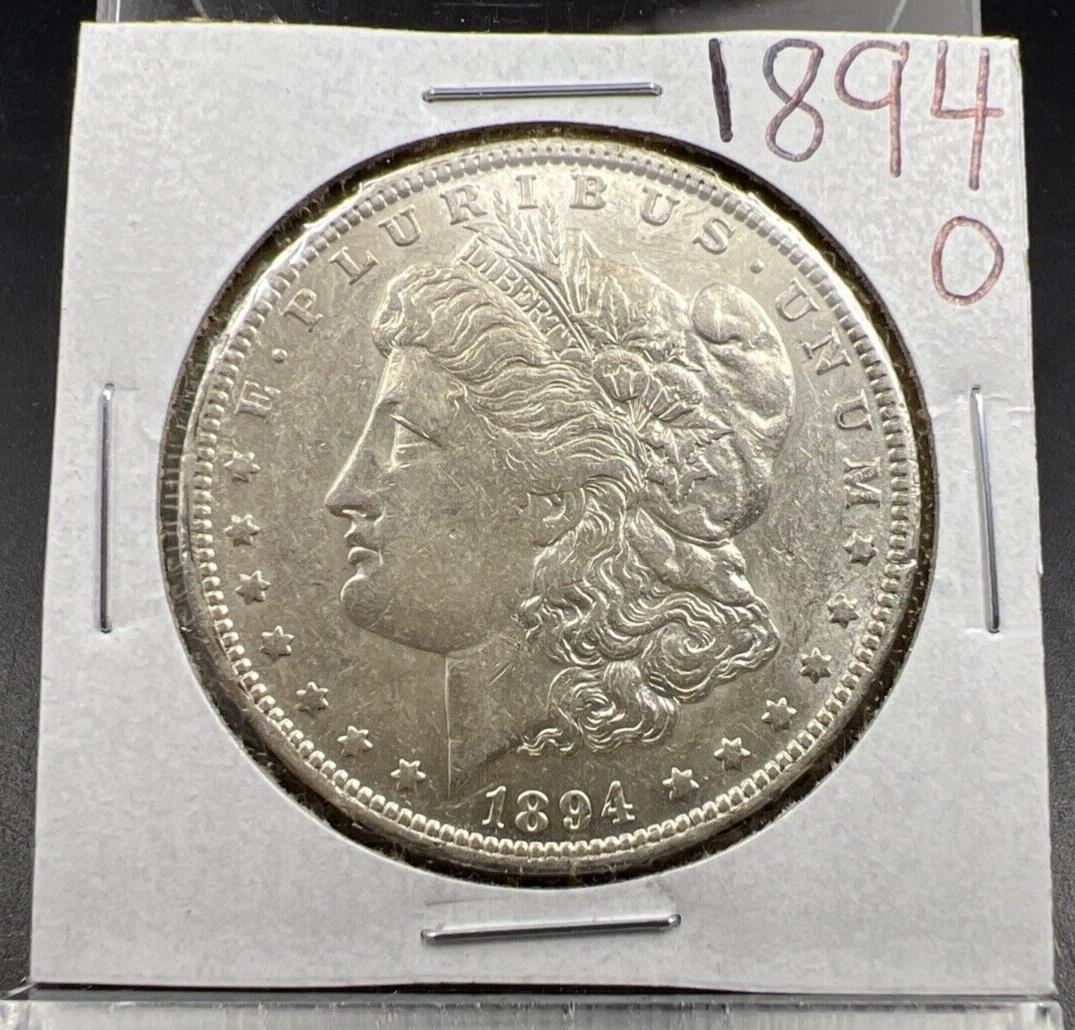 1894 O $1 Morgan Silver Dollar Coin AU About UNC Semi Key Date