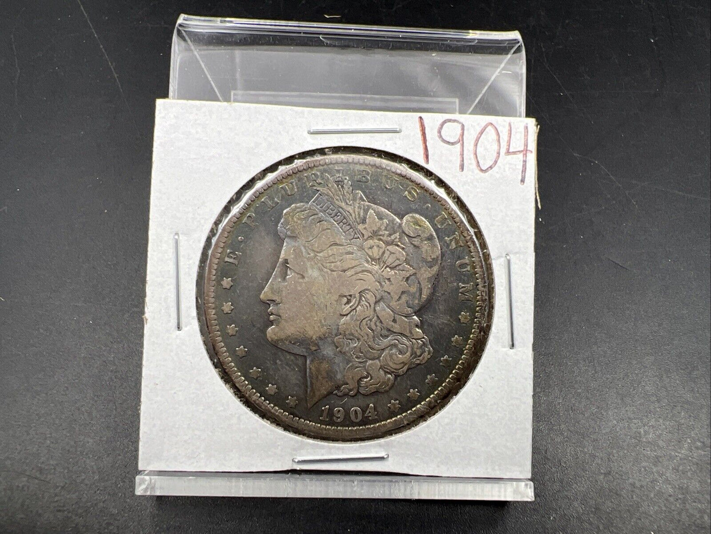 1904 P $1 Morgan Silver Dollar Coin Choice VF Very Fine Circ Neat Toning