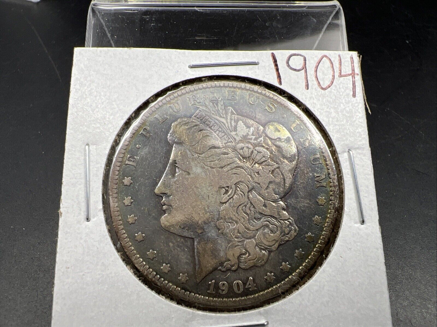 1904 P $1 Morgan Silver Dollar Coin Choice VF Very Fine Circ Neat Toning