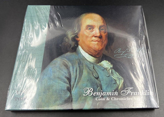 2006 Benjamin Franklin Coin Chronicles Commemorative Silver Dollar Set Sealed