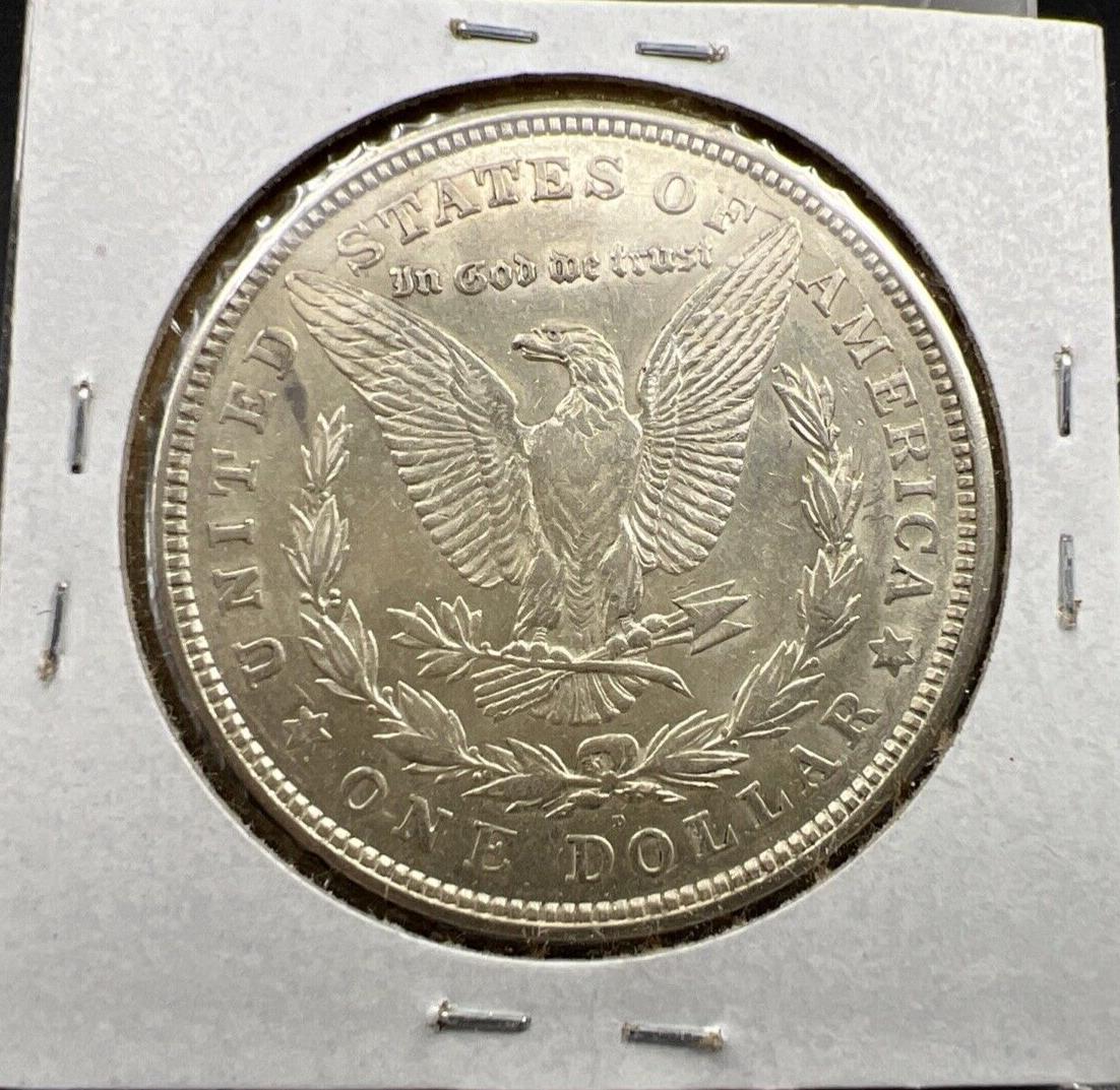 1921 D $1 Morgan Silver Dollar Coin Choice AU About UNC Die Cracks Vam Variety