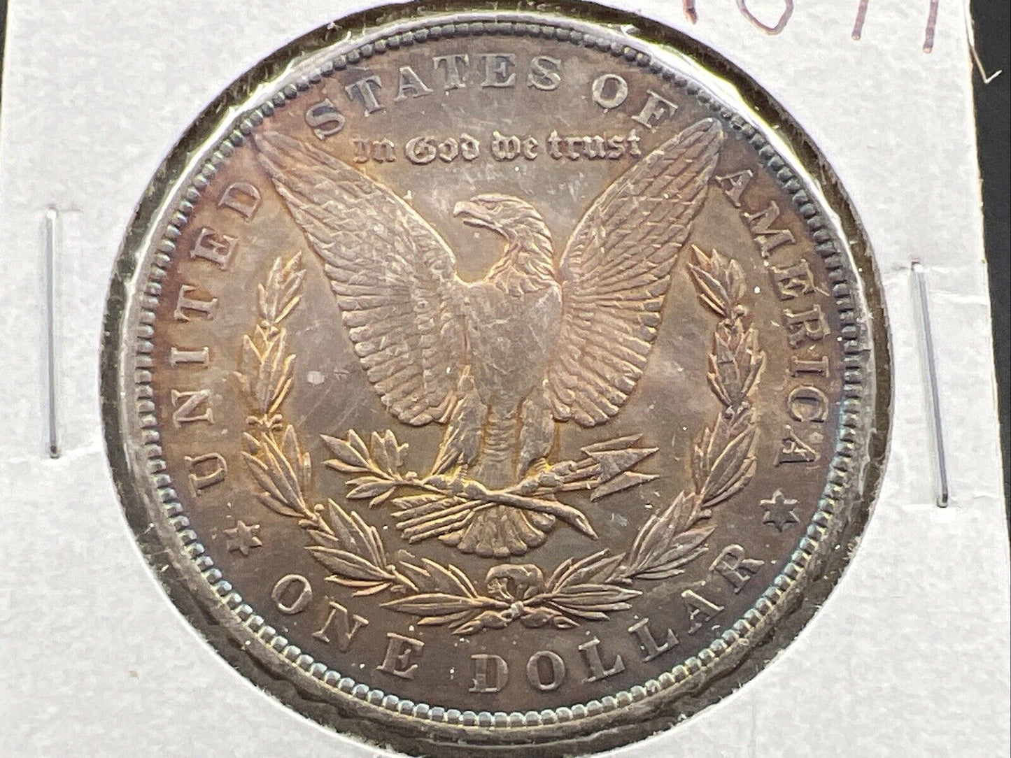 1879 P $1 Morgan Silver Dollar Coin Choice AU About UNC Amber Toning Rev Toner