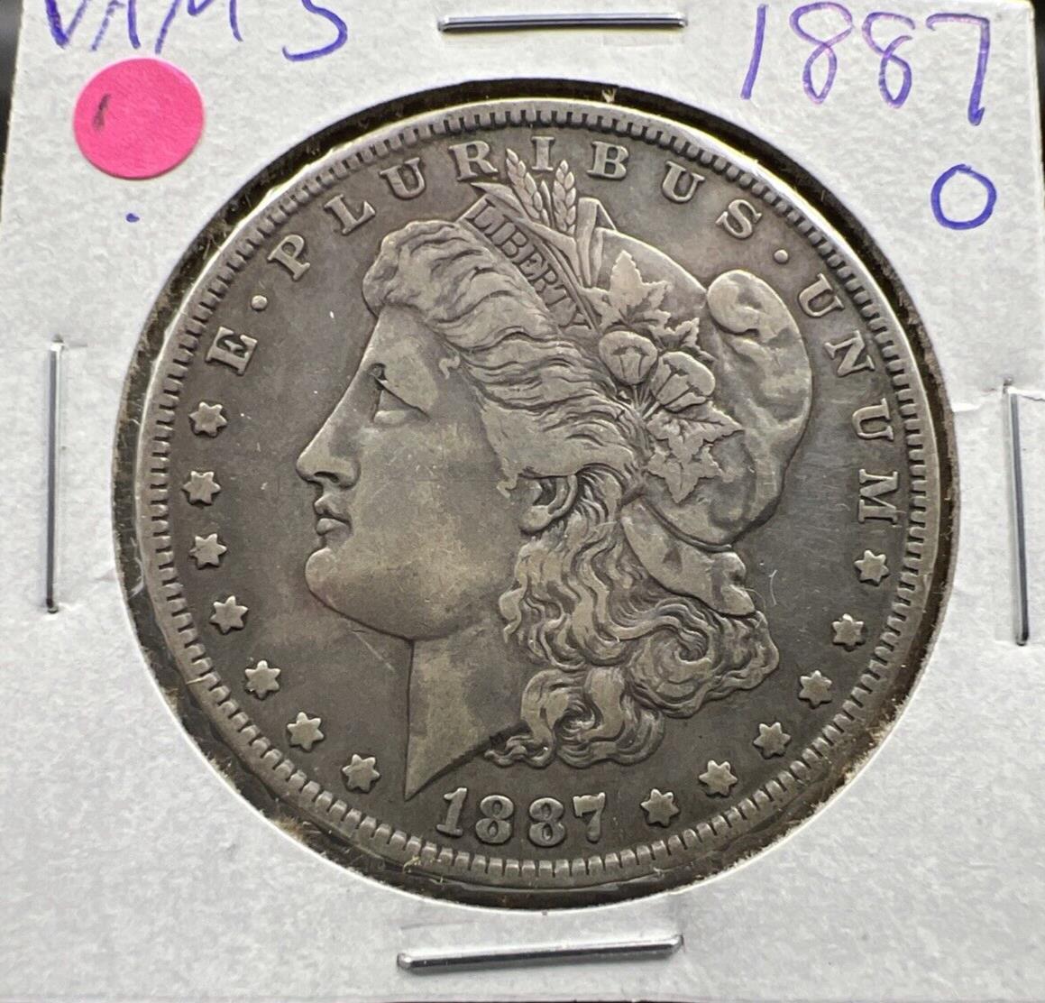 1887 P Morgan Silver Dollar Coin VAM 5 Top 100 Variety DDO Choice VF Very Fine