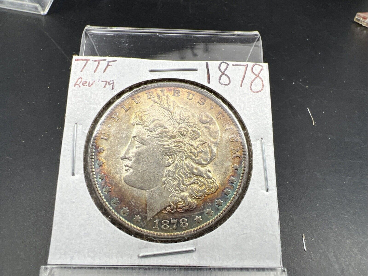 1878 P REV 79 $1 Morgan Dollar Coin Choice AU About UNC PQ Original Toning Toner