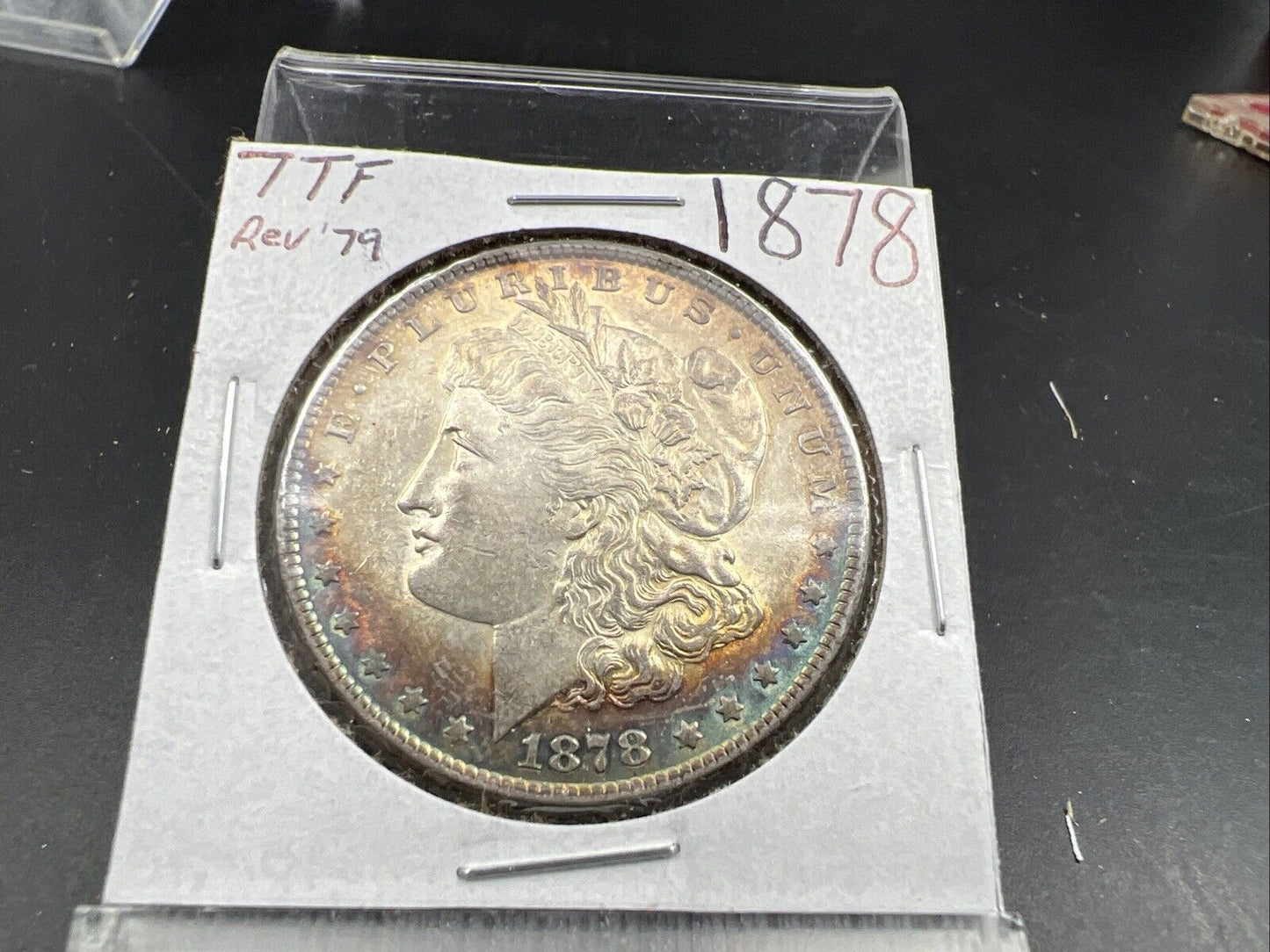 1878 P REV 79 $1 Morgan Dollar Coin Choice AU About UNC PQ Original Toning Toner