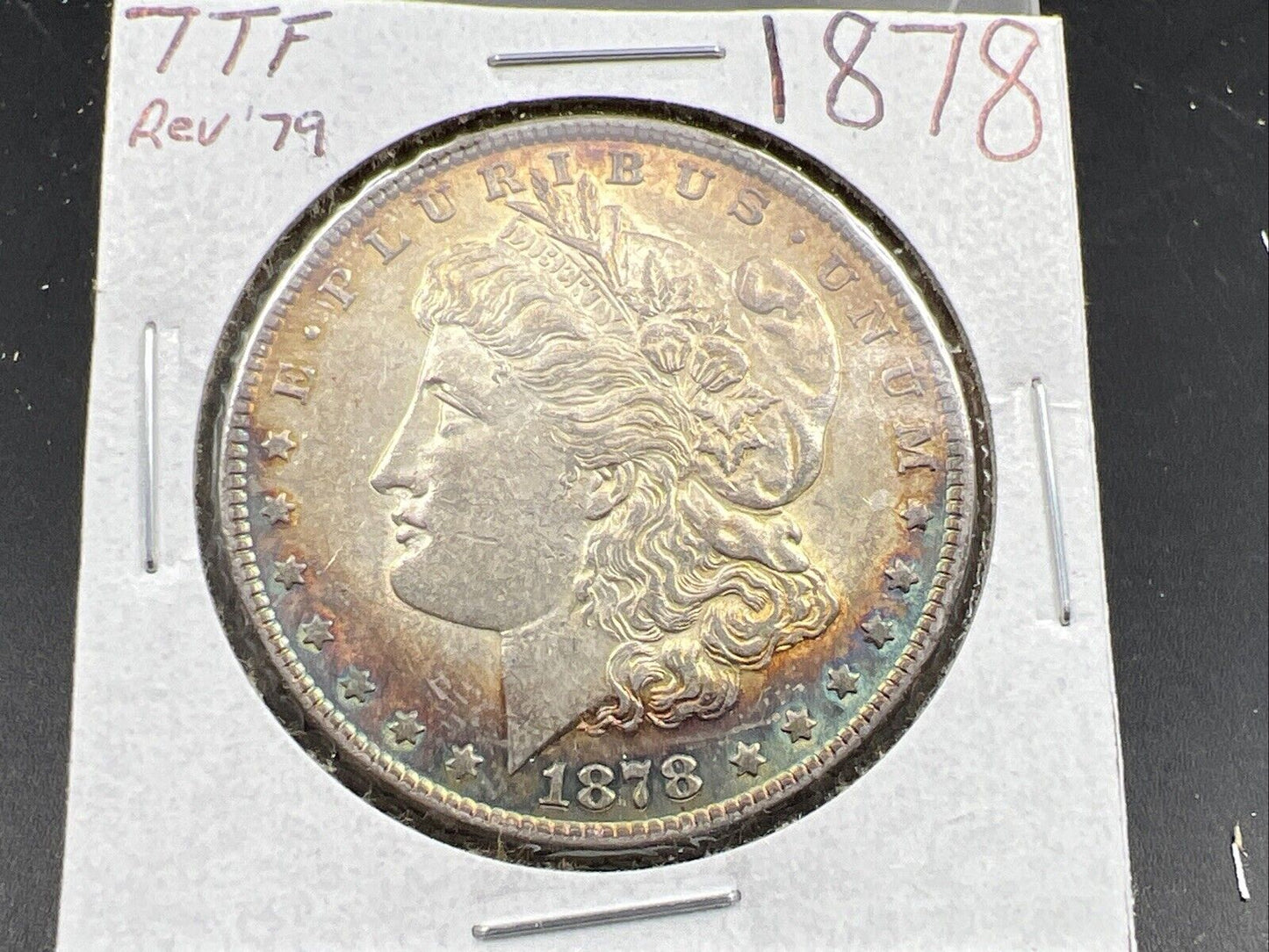 1878 P REV 79 $1 Morgan Dollar Coin Choice AU About UNC PQ Original Toning Toner