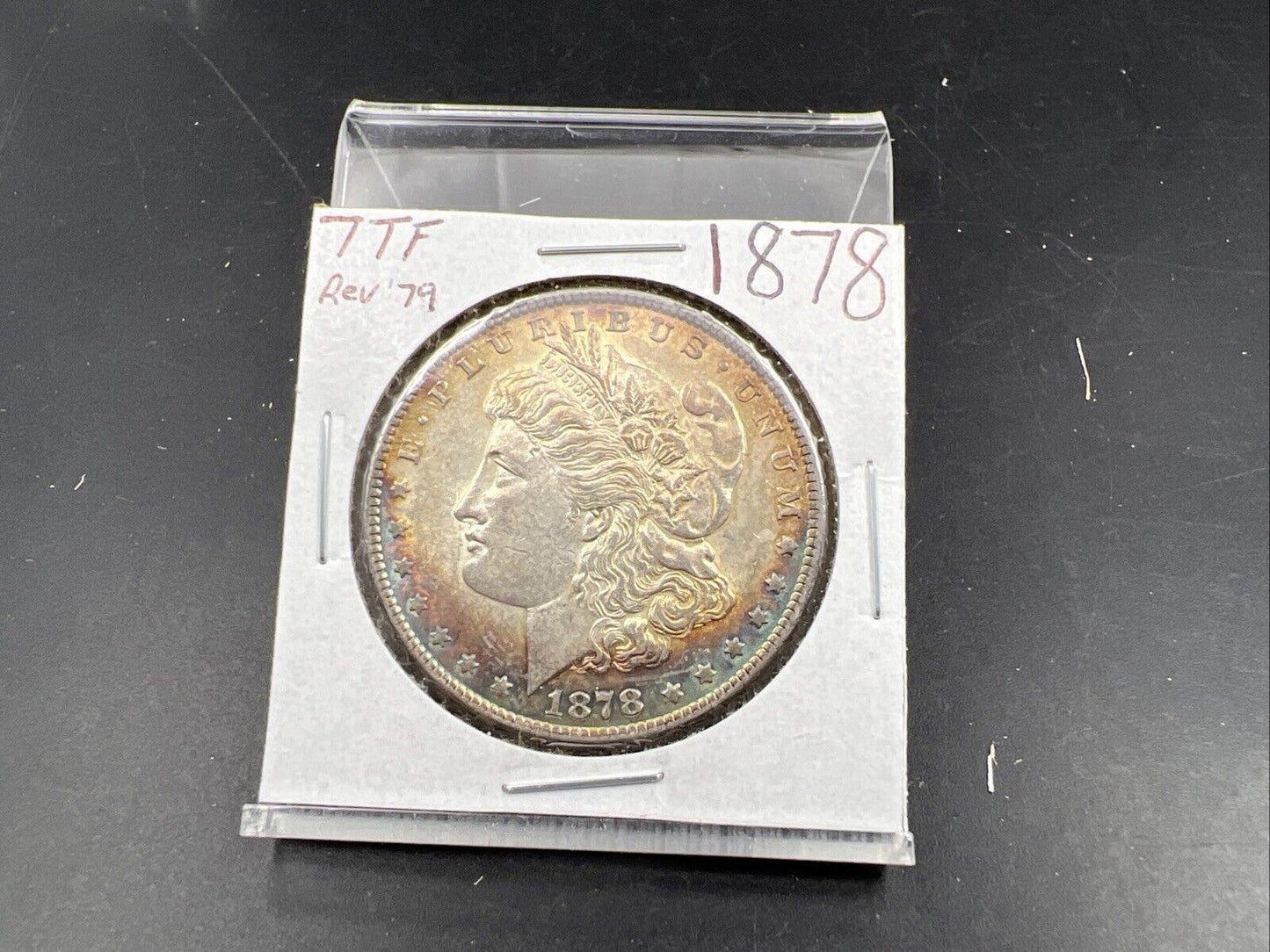 1878 P REV 79 $1 Morgan Dollar Coin Choice AU About UNC PQ Original Toning Toner