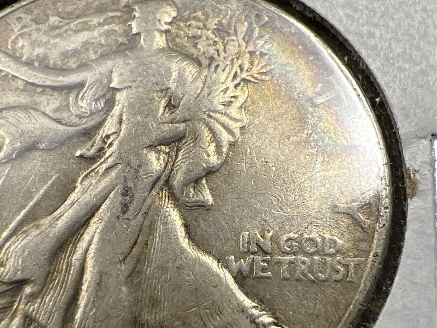 1946 P 50c FS-101 DDO Double Die Obverse Variety Walking Liberty Half VF Toner