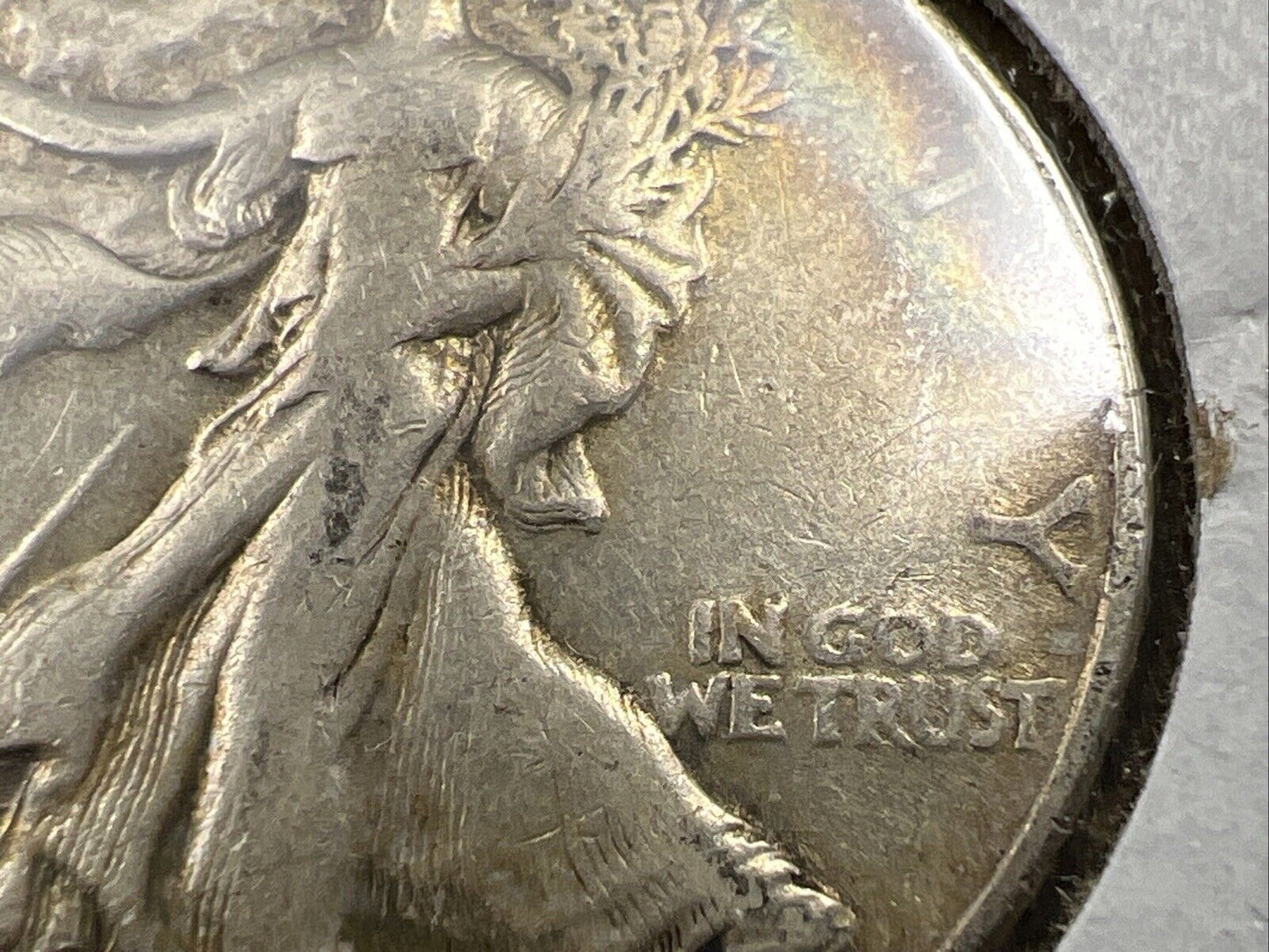 1946 P 50c FS-101 DDO Double Die Obverse Variety Walking Liberty Half VF Toner