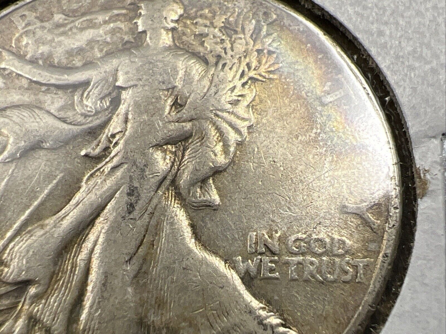 1946 P 50c FS-101 DDO Double Die Obverse Variety Walking Liberty Half VF Toner