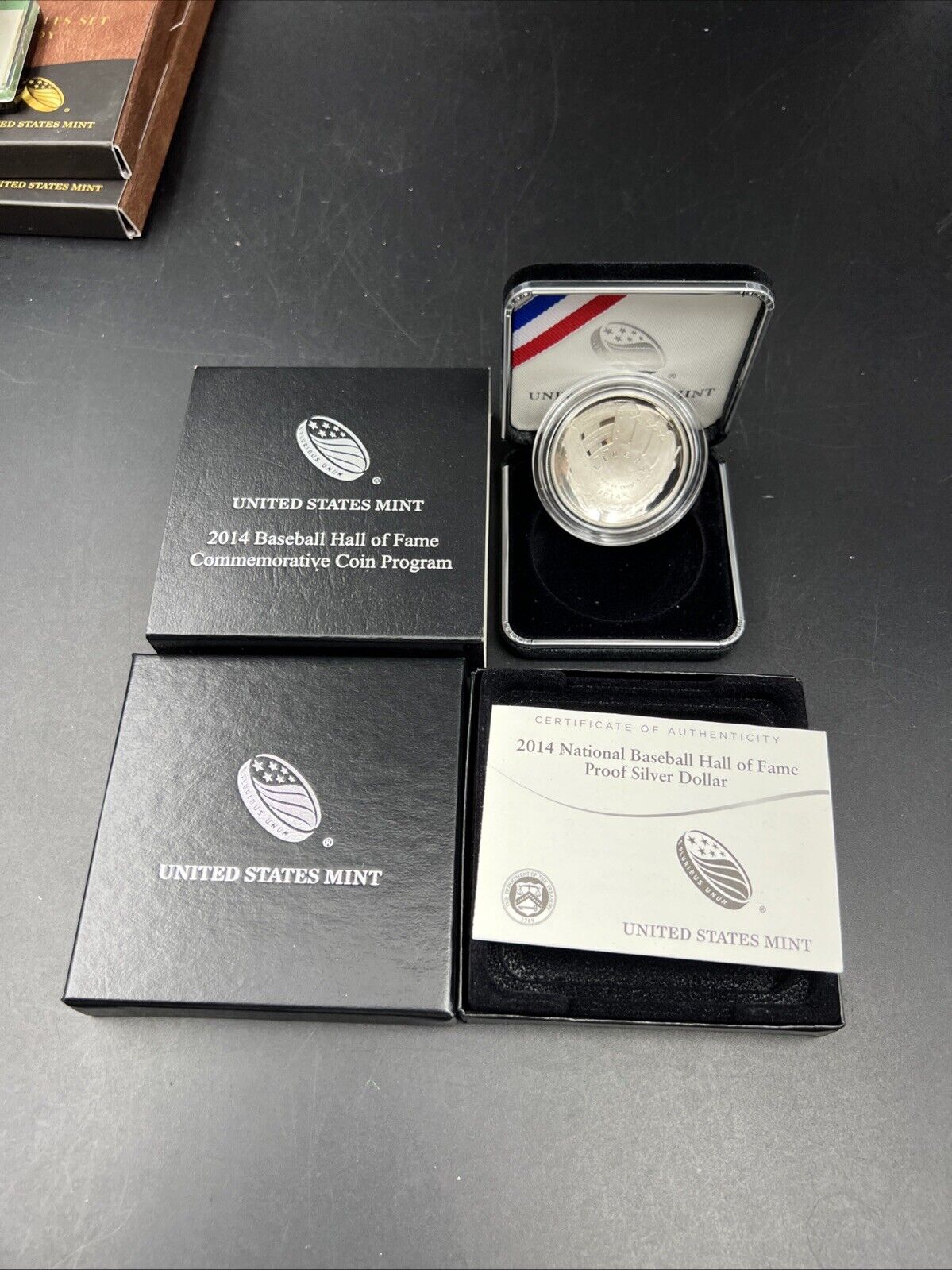 MLB National Baseball Hall of Fame Commemorative 2014 P Proof Silver $1 OGP