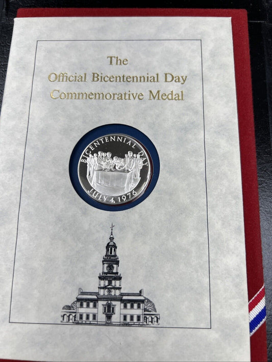 1976 Silver Official Bicentennial Day Commemorative Medal With COA Sealed