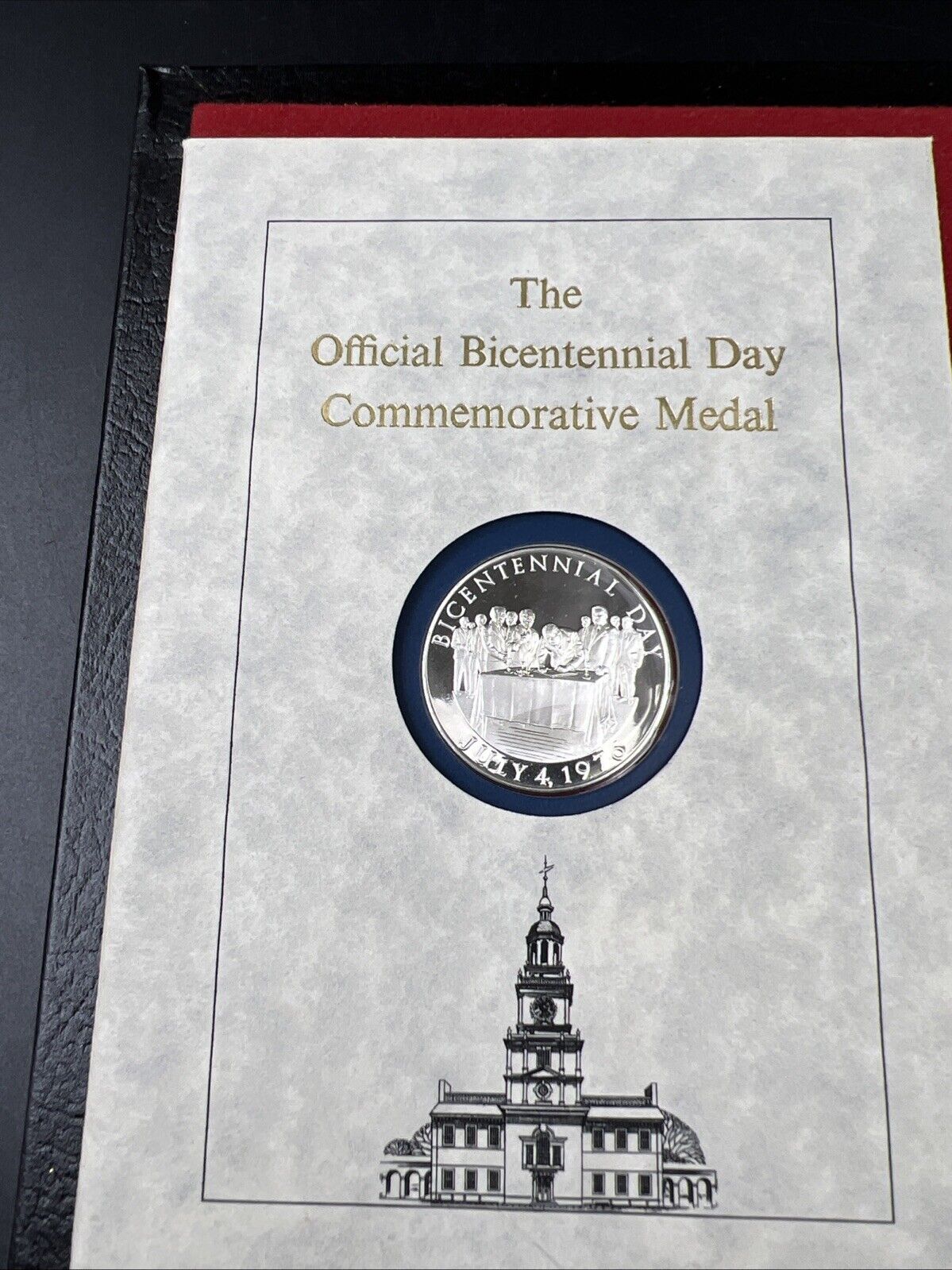 1976 Silver Official Bicentennial Day Commemorative Medal With COA Sealed