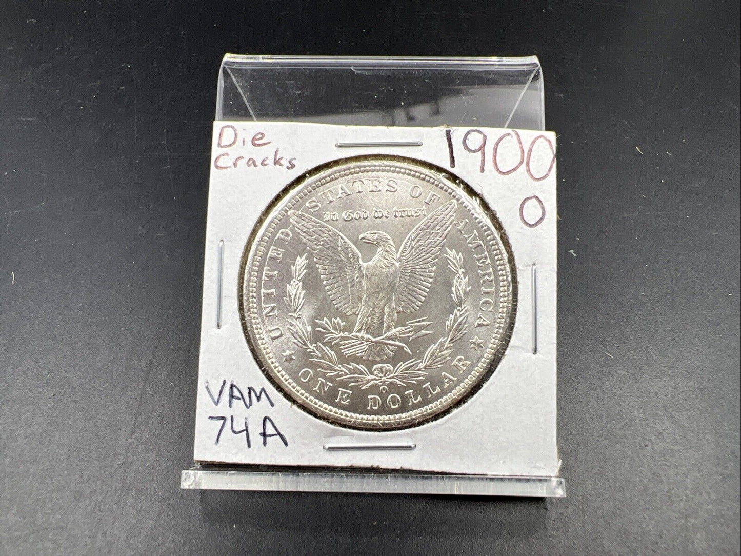 1900 O Morgan Dollar Coin Vam 74A Die Cracks Reverse VAM Variety