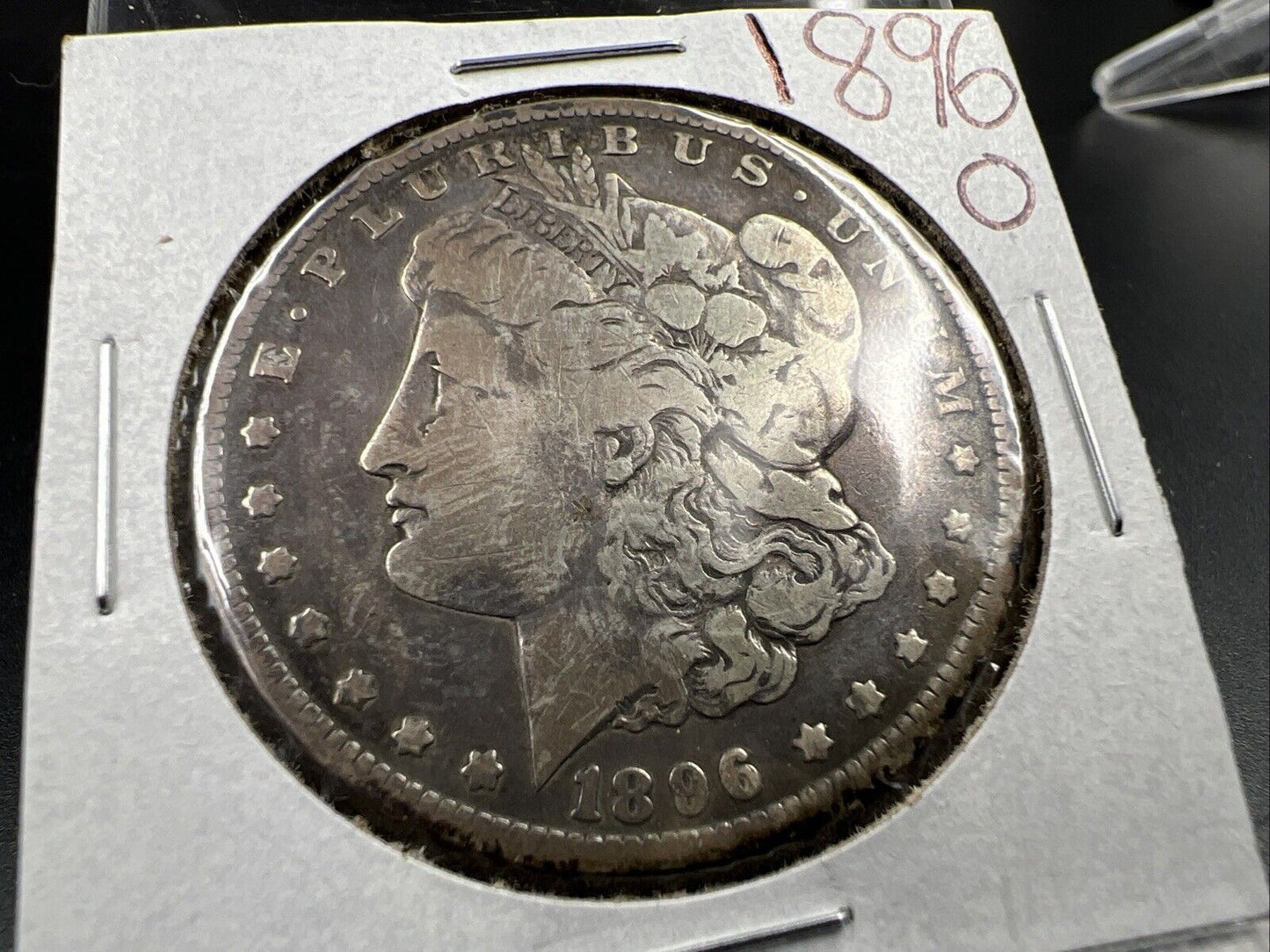 1896 O $1 Morgan Silver Dollar Coin VG Very Good / Fine Circ