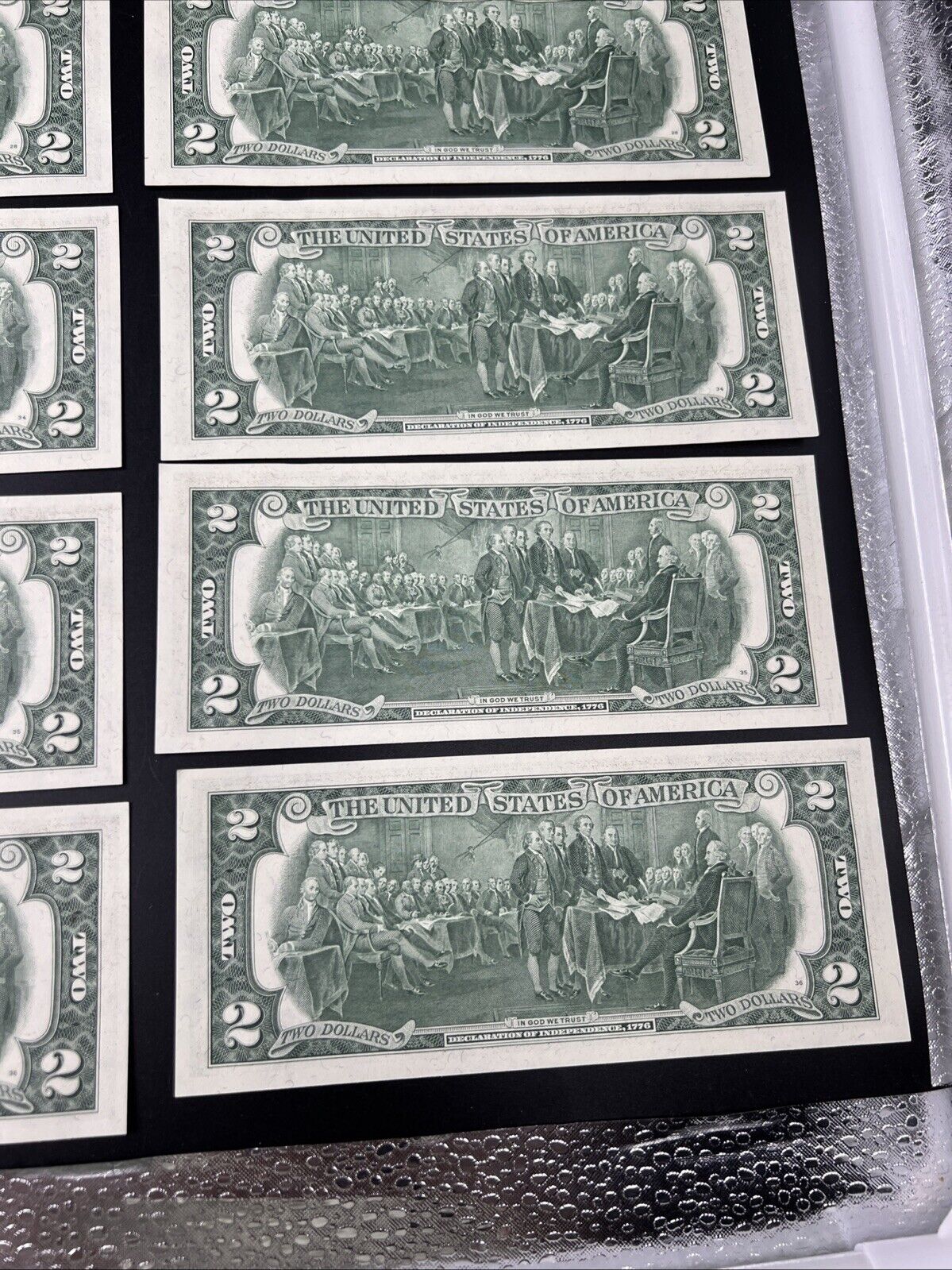 12 Consecutive 1976 $2 Two Dollar Bicentennial Bill Federal Reserve Notes UNC #A