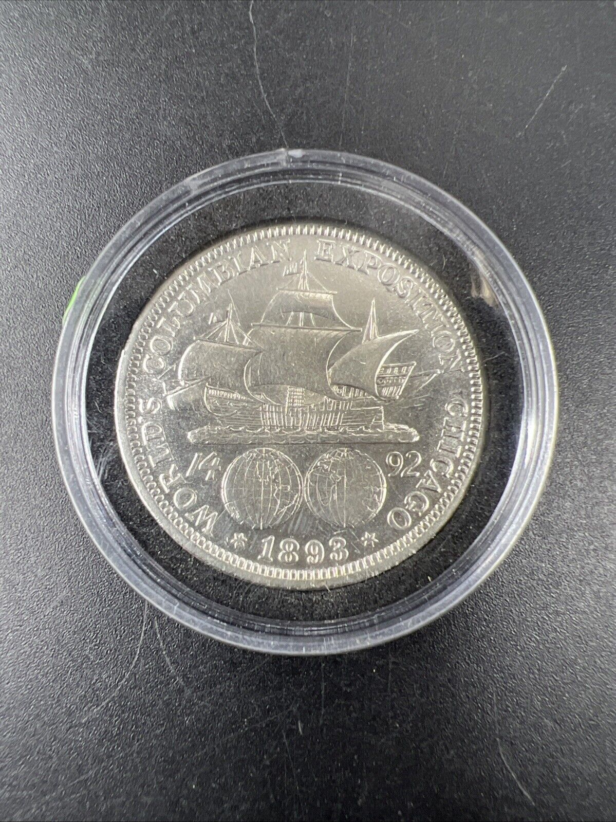 1893 Columbian Classic Commemorative Silver 50c Half Dollar XF Details Whizzed