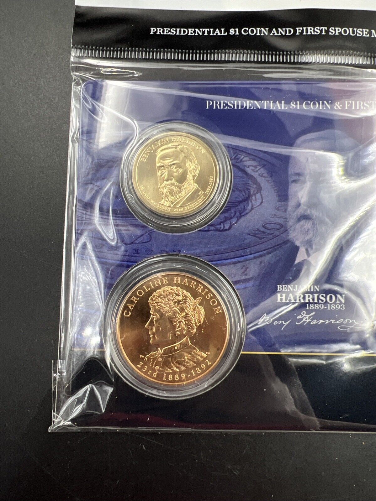 2009 William Henry Harrison & First Spouse $1 Presidential Coin & Medal Set OGP