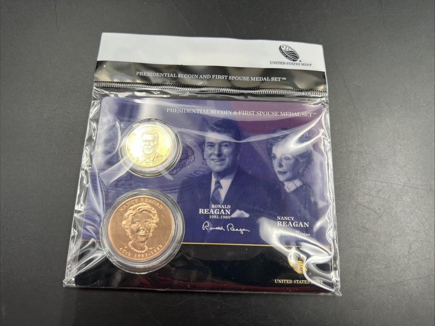 2016 Ronald & Nancy Reagan First Spouse $1 Presidential Coin & Medal Set OGP