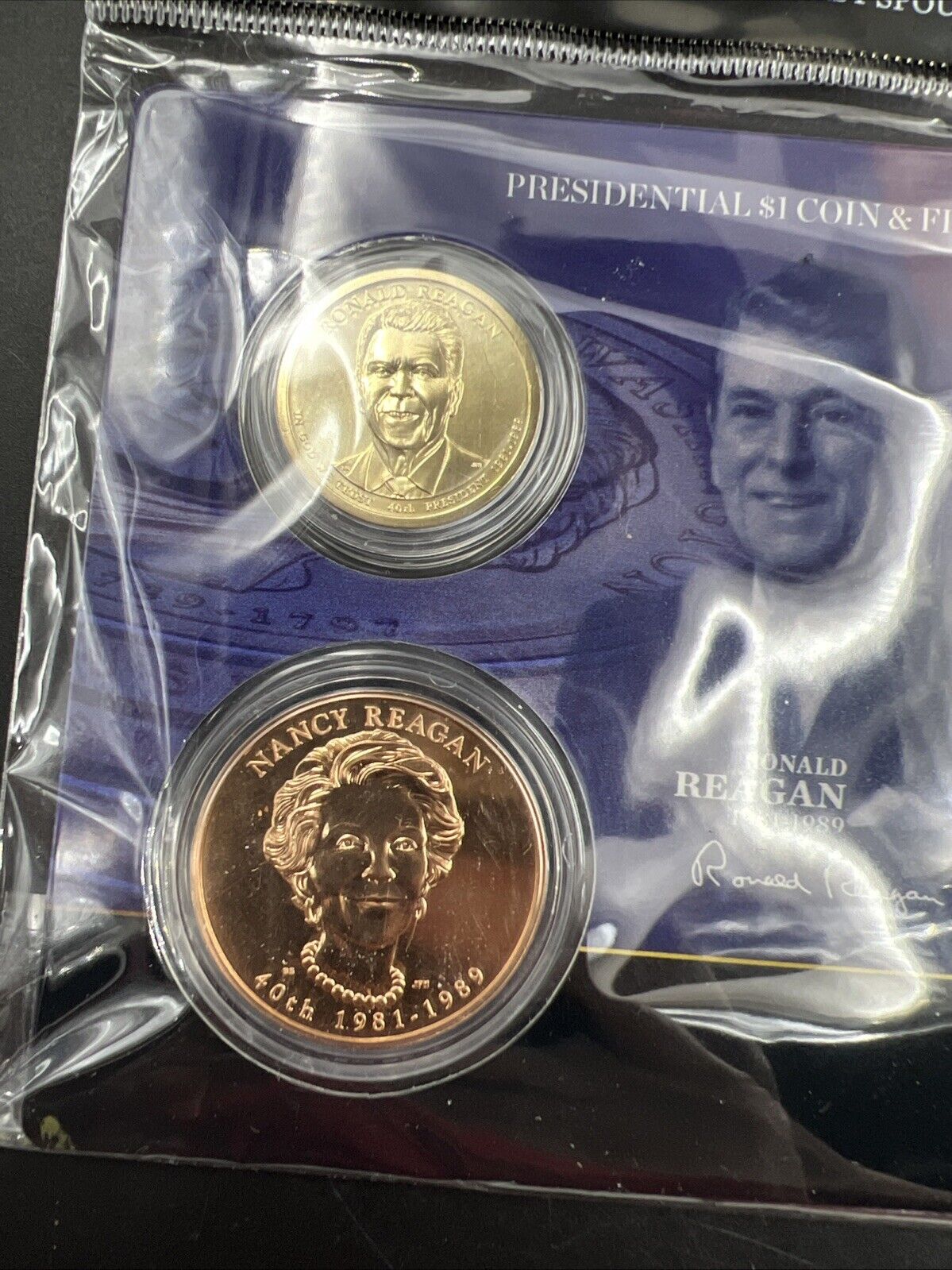 2016 Ronald & Nancy Reagan First Spouse $1 Presidential Coin & Medal Set OGP