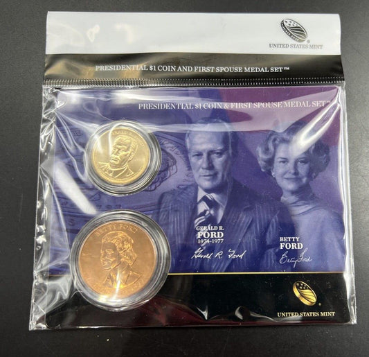 2016 Gerald & Betty Ford First Spouse $1 Presidential Coin & Medal Set OGP