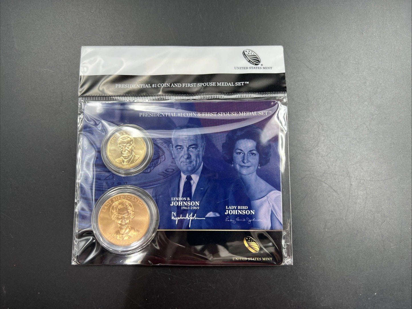 2015 Lyndon B Larry Bird Johnson First Spouse $1 Presidential Coin Medal Set OGP