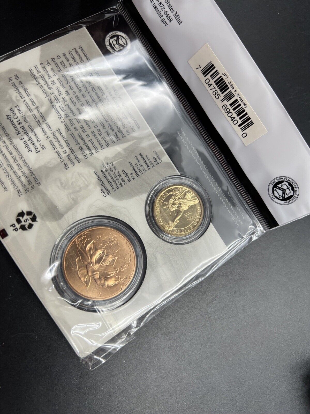 2015 Kennedy First Spouse $1 Presidential Coin & Medal Set OGP