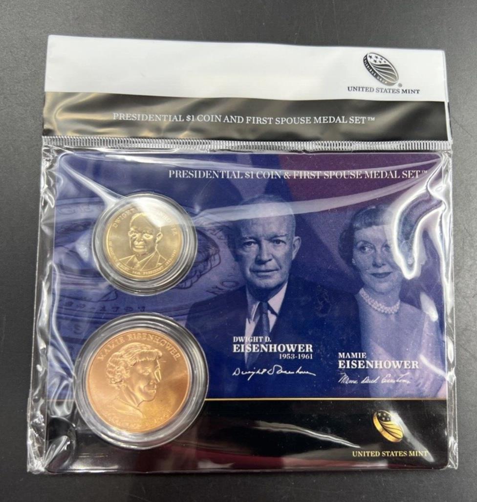 2015 Ike Eisenhower First Spouse $1 Presidential Coin & Medal Set OGP