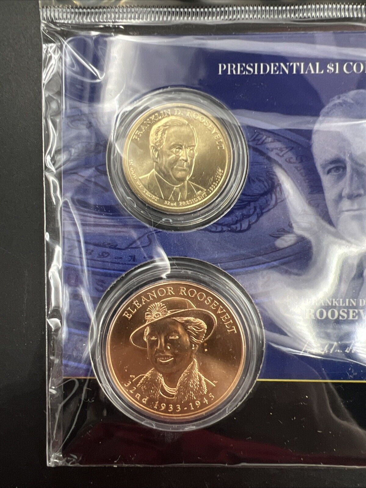 2014 Franklin Elanor Roosevelt First Spouse $1 Presidential Coin & Medal Set OGP