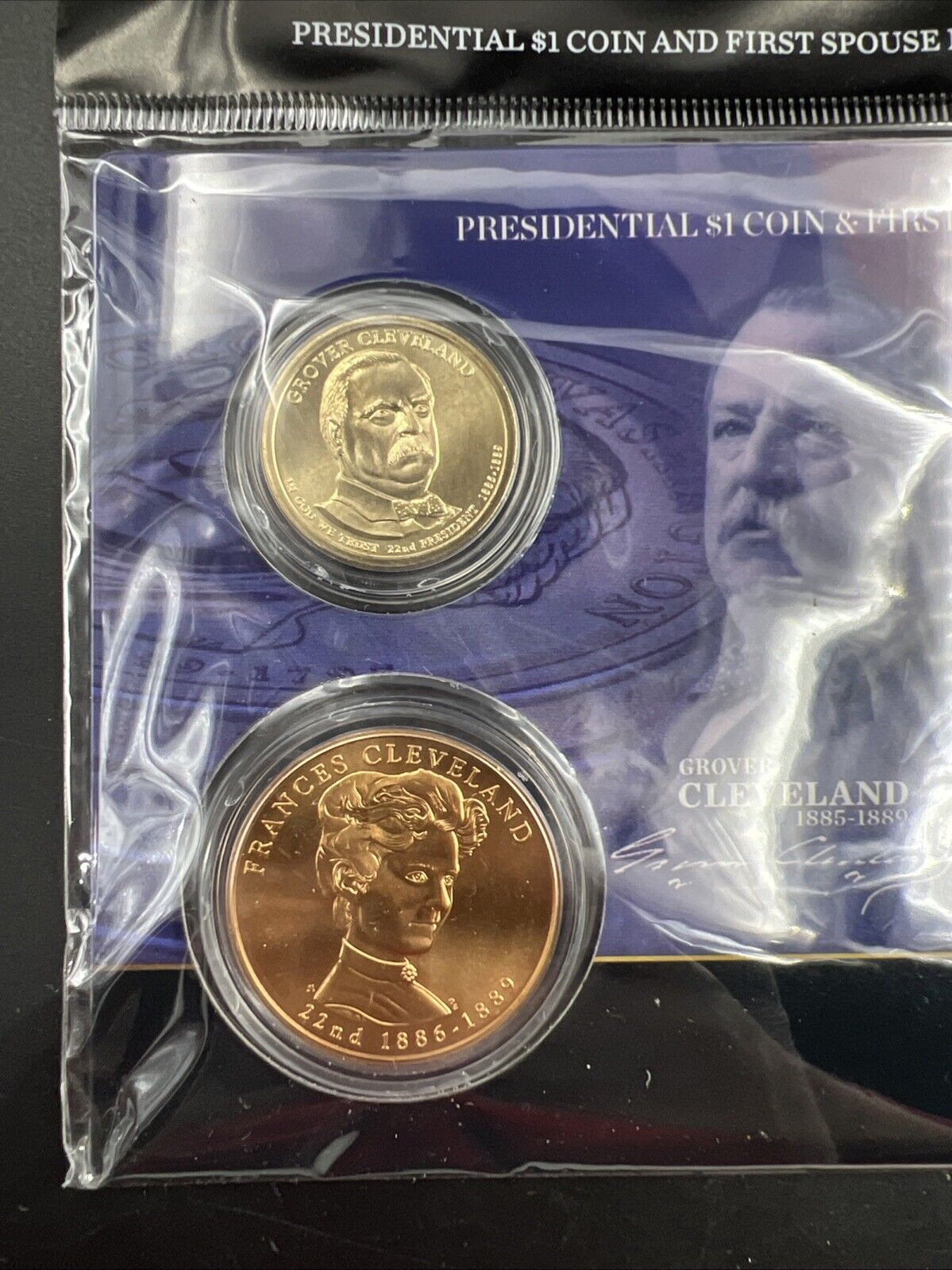 2012 Grover Cleveland Term 1 & First Spouse $1 Presidential Coin & Medal Set OGP