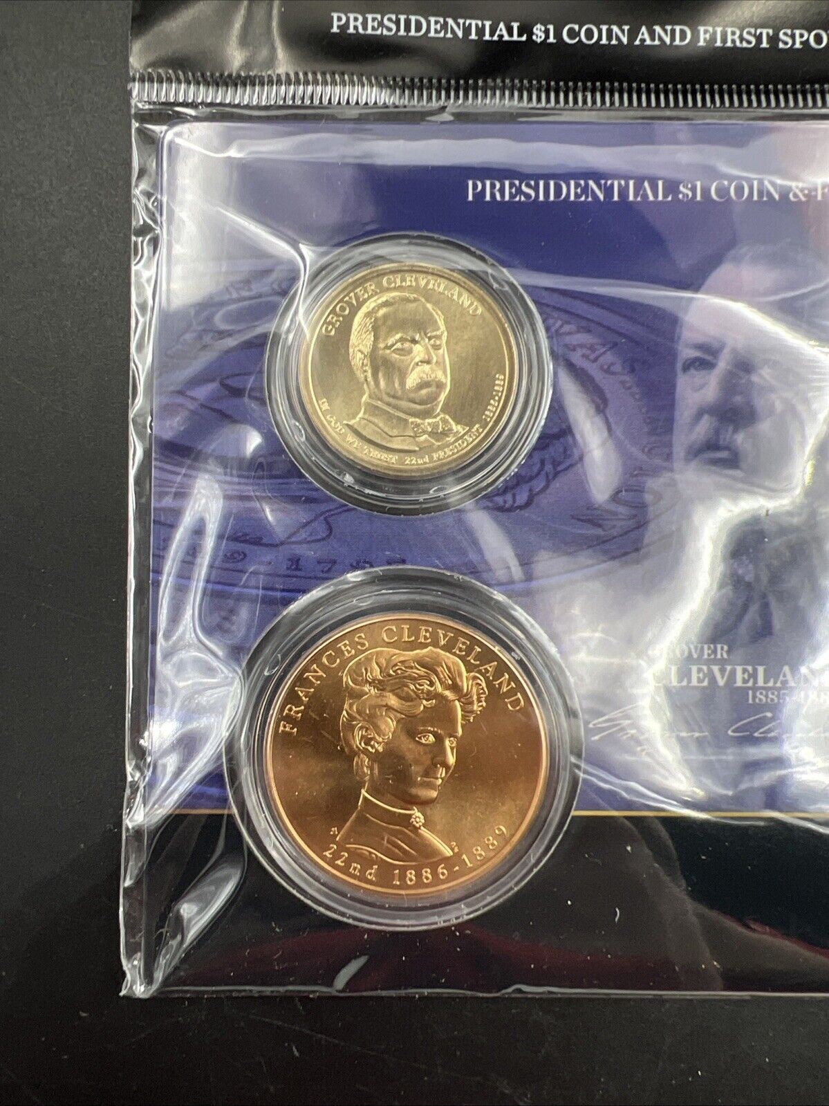 2012 Grover Cleveland Term 1 & First Spouse $1 Presidential Coin & Medal Set OGP