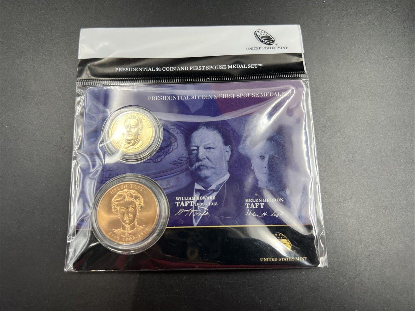 2013 William & Helen Taft First Spouse $1 Presidential Coin & Medal Set OGP