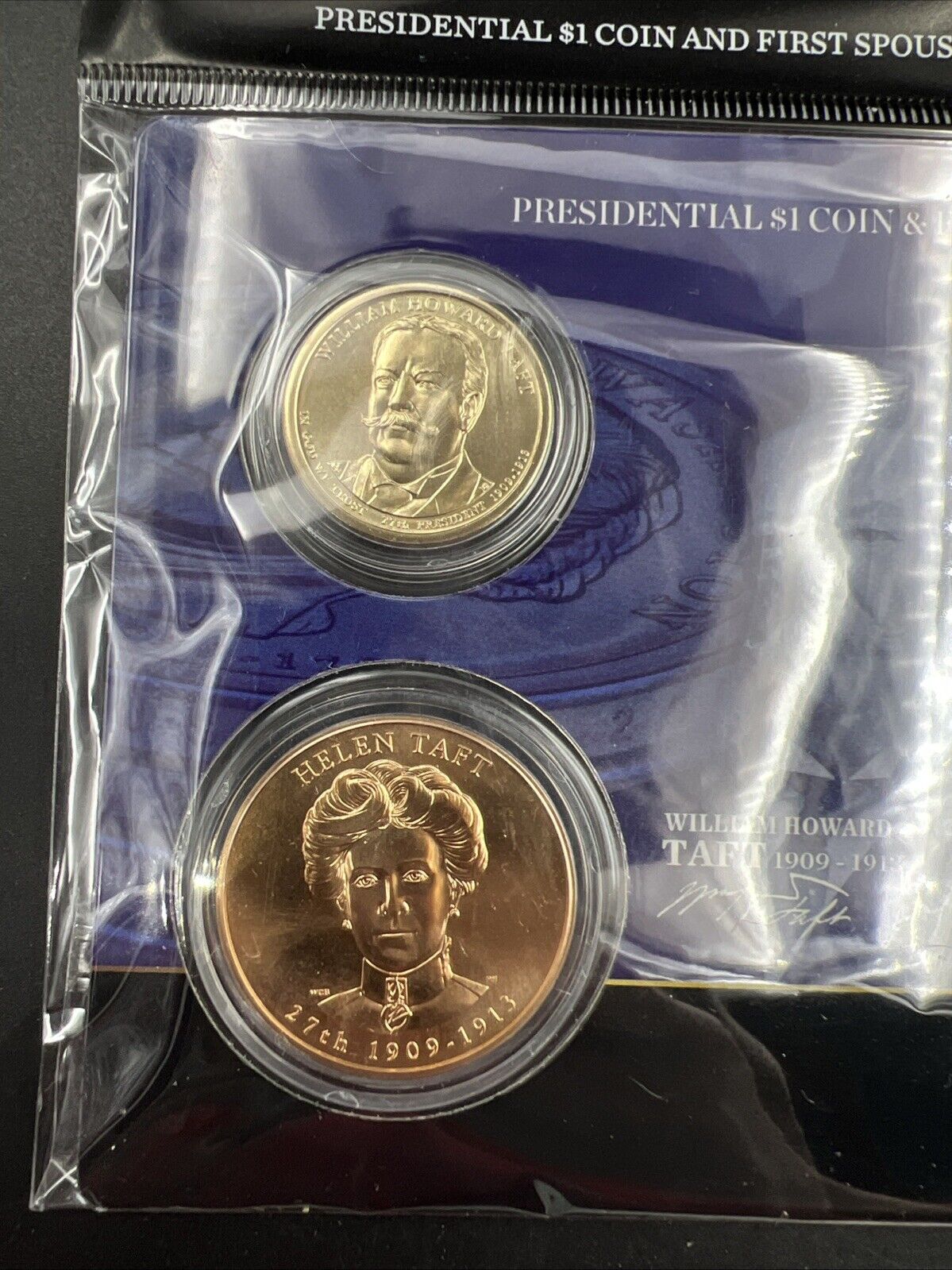 2013 William & Helen Taft First Spouse $1 Presidential Coin & Medal Set OGP