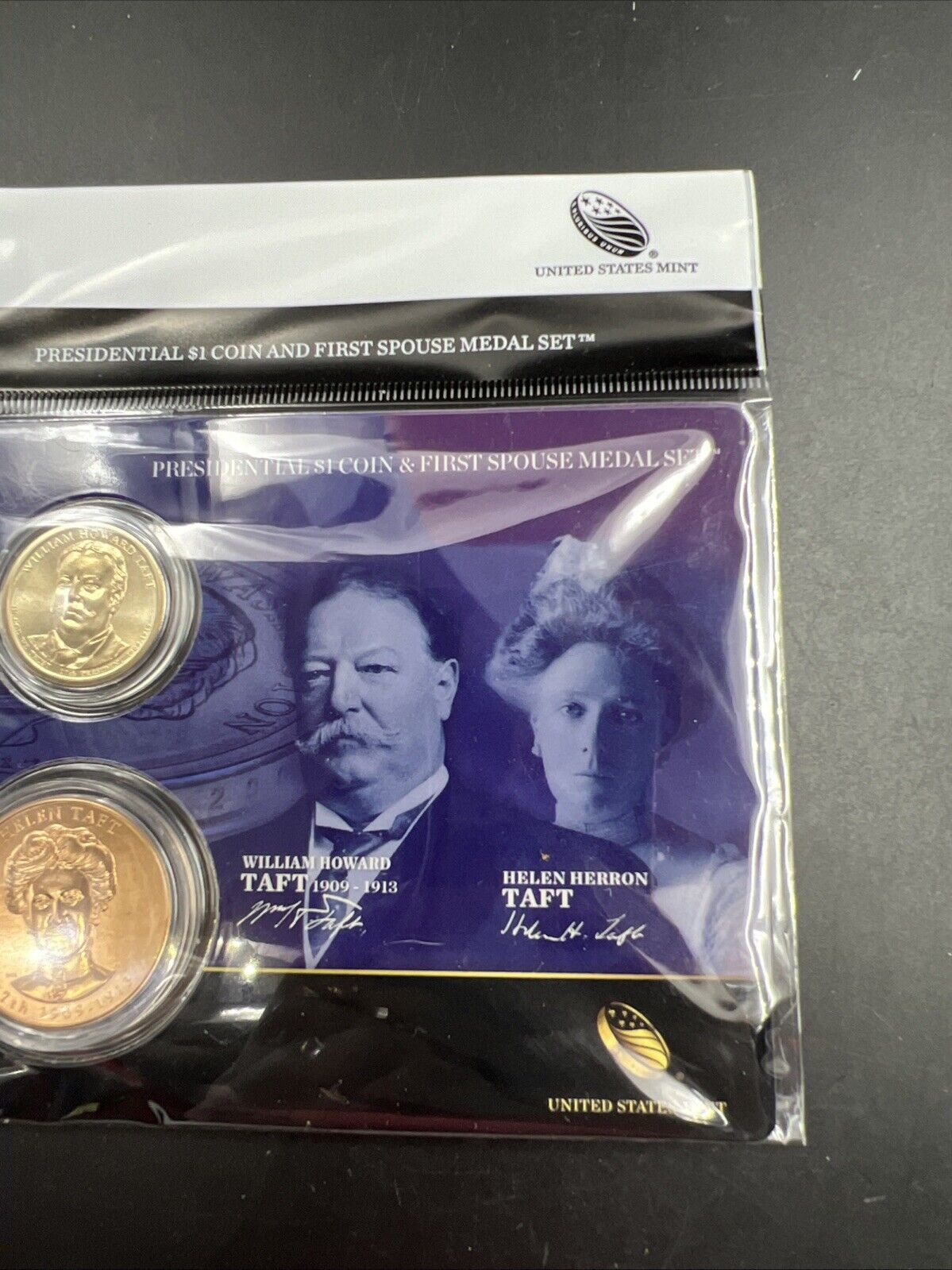 2013 William & Helen Taft First Spouse $1 Presidential Coin & Medal Set OGP